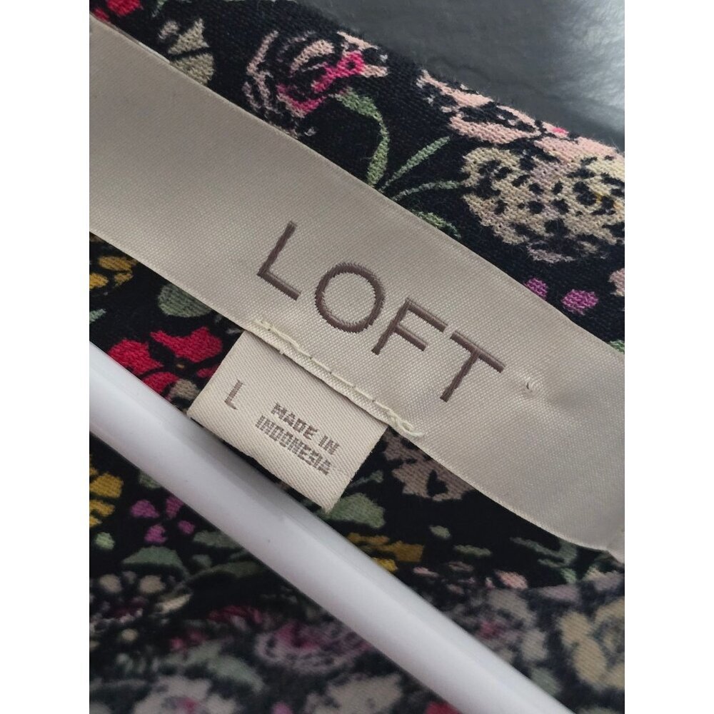 LOFT Floral v-neck Romper Large Botanical Cottagecore Spring - Picture 6 of 16